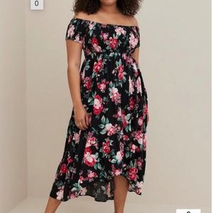 Maxi Challis Off-Shoulder Dress- Size 2